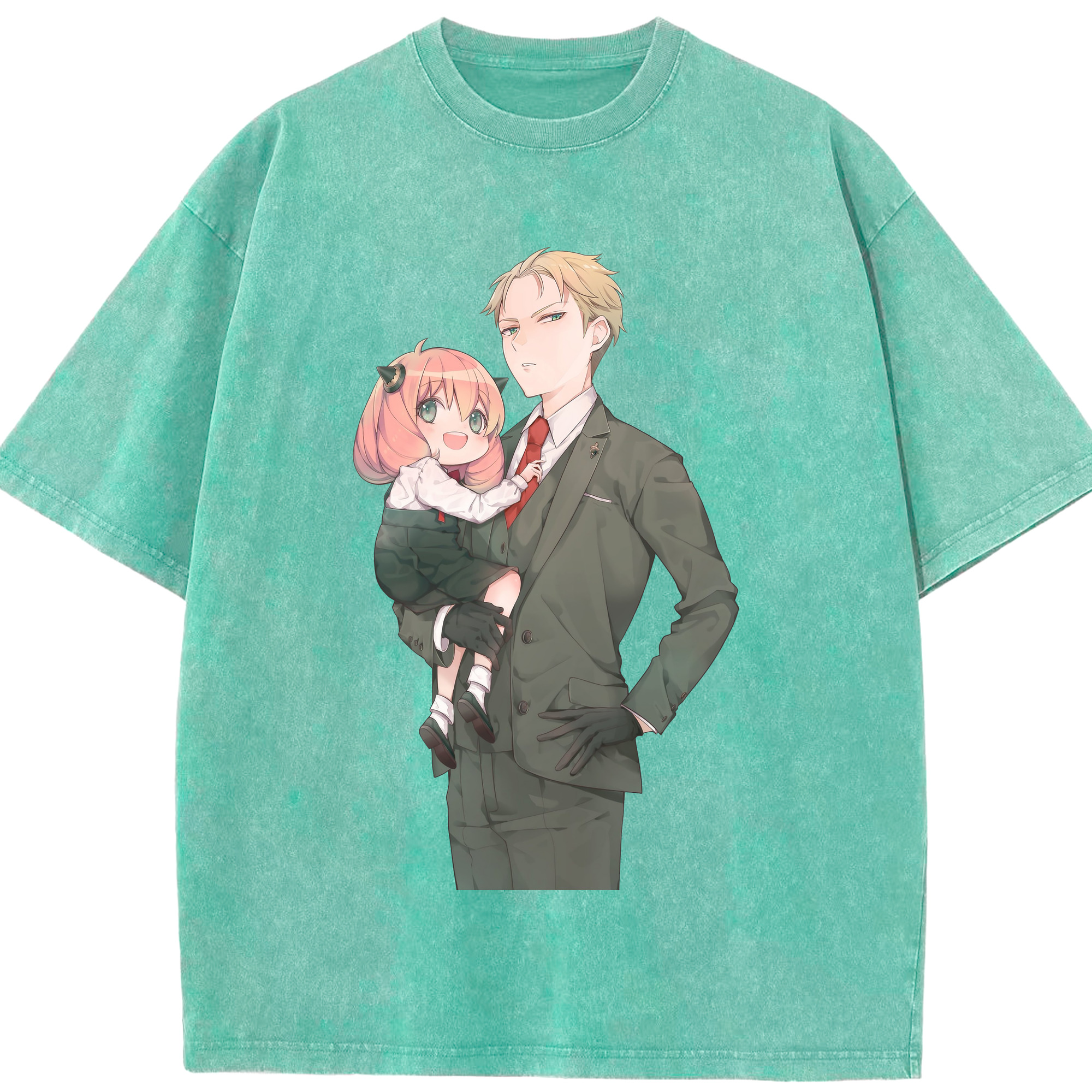 （画像用） SPY×FAMILY间谍家家酒 綿100% ヴィンテージ風 半袖Tシャツ（フロントプリント）
